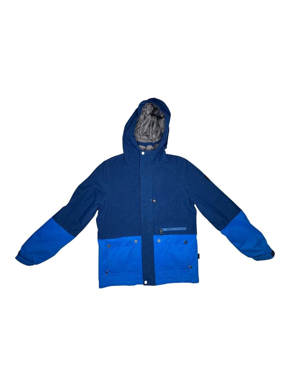 Ripzone Men's Navy and Light Blue Waterproof Ski Jacket XL